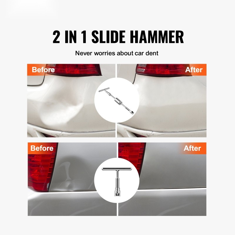 Auton korin lommon oikaisusarja ruostumatonta terästä kuumaliimapistoolilla ja vedonastoilla