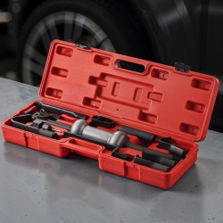 Lommonoikaisusarja liukuvasaralla kolmetoistaosainen kovametallinen jatkovarrella kuljetuslaukulla autoille