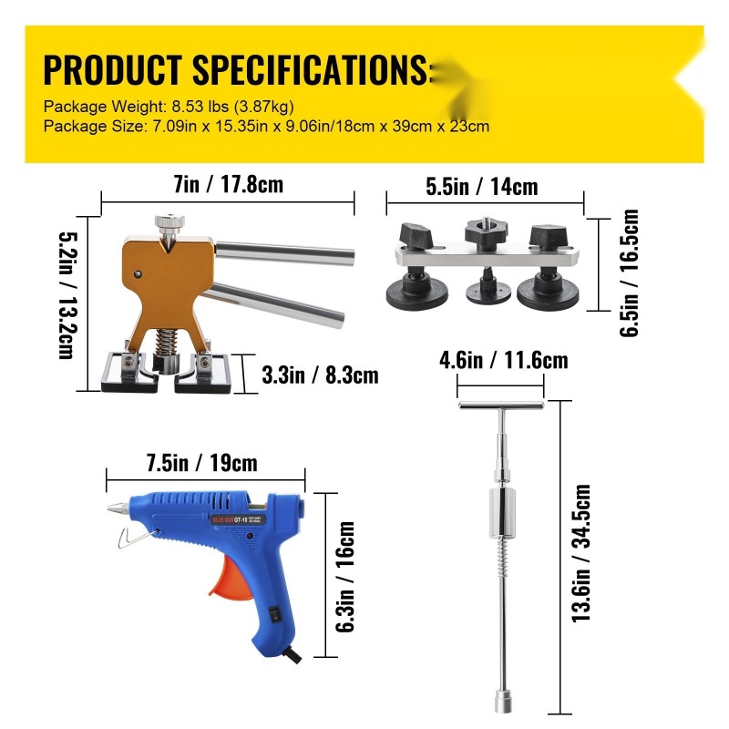 Lommonpoistosarja 89 osaa alumiiniseos kumi muovi 54 vetotattia maalipintaa vahingoittamaton