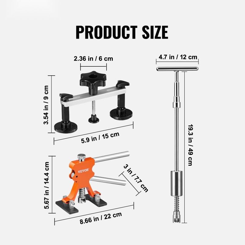 Auton lommokorjaussarja ilman maalausta sisältää sillanostimen liimapyssyn ja vetotapit