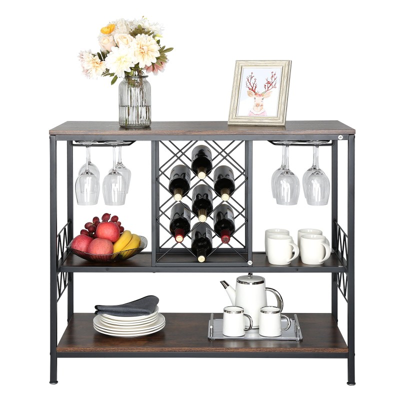 40 tuuman baarikaappi lastulevystä ja teräksestä 20 pullolle viinalasitelineellä