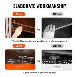 Kulmabaarikaappi MDF-levy ruskea yli neljäkymmentä viinipulloa viinilasitelineellä olohuoneeseen