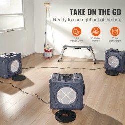 Ilmanpuhdistin 3-vaiheisella MERV10 aktiivihiili H13 HEPA 550 CFM pinottava kanavaliitännällä