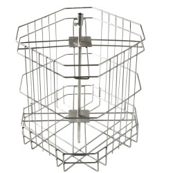 Käsikäyttöinen hunajalinko ruostumattomasta teräksestä 4/8 kehää korkeussäädettävällä jalustalla läpinäkyvällä kannella