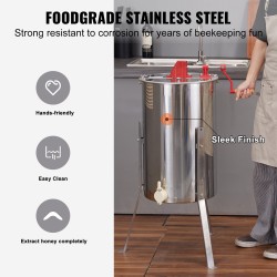 Hunajalinko ruostumattomasta teräksestä kahdelle tai neljälle kehykselle käsikäyttöinen läpinäkyvällä kannella säädettävällä