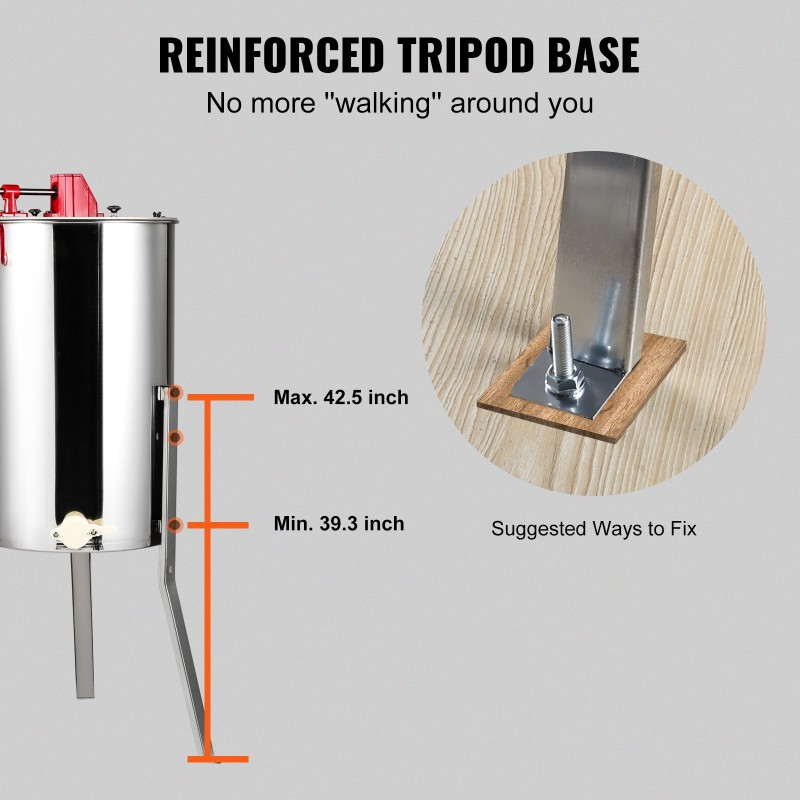 Hunajalinko ruostumattomasta teräksestä kahdelle tai neljälle kehykselle käsikäyttöinen läpinäkyvällä kannella säädettävällä