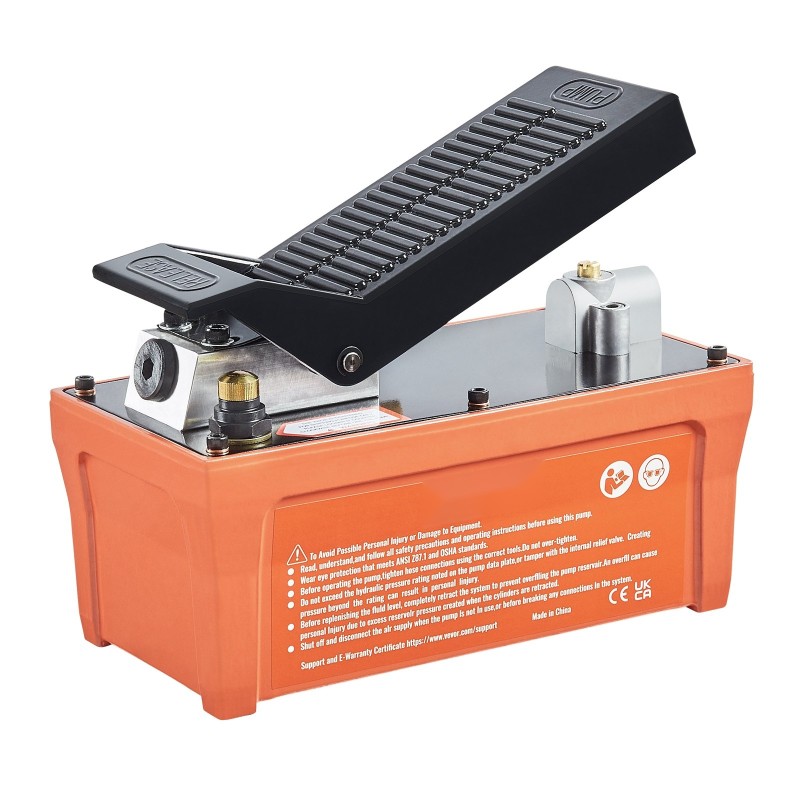 Jalkakäyttöinen paineilmahydraulipumppu 1,6 L säiliö 10000 PSI autokorjaamoihin