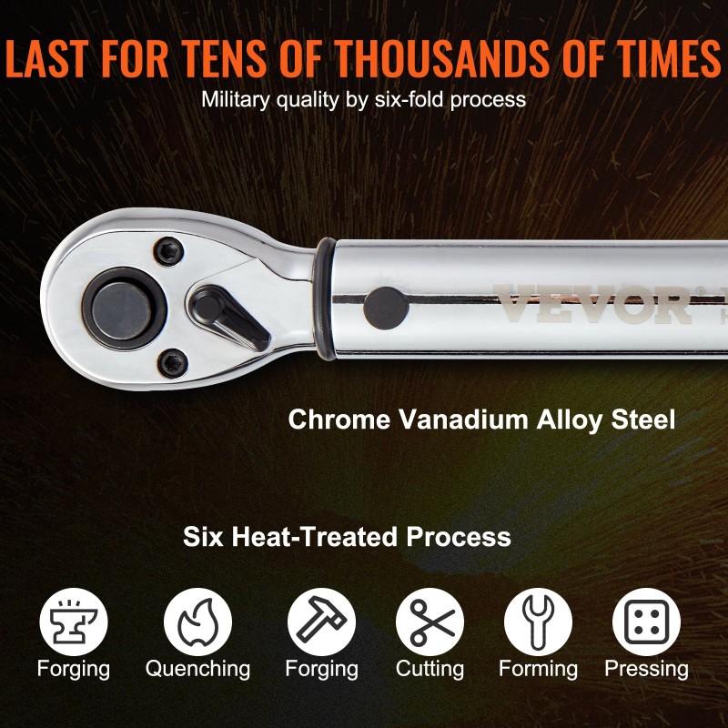 Mekaaninen 3/8-tuumainen momenttiavain 14–110 N·m ±3% tarkkuus kromivanadiiniteräs