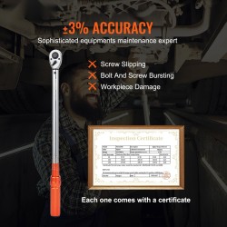 Mekaaninen momenttiavain 1/2 tuumaa 34–340 Nm kaksisuuntainen säätö tarkkuus ±3% 72 hammasta
