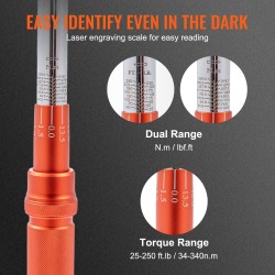 Mekaaninen momenttiavain 1/2 tuumaa 34–340 Nm kaksisuuntainen säätö tarkkuus ±3% 72 hammasta