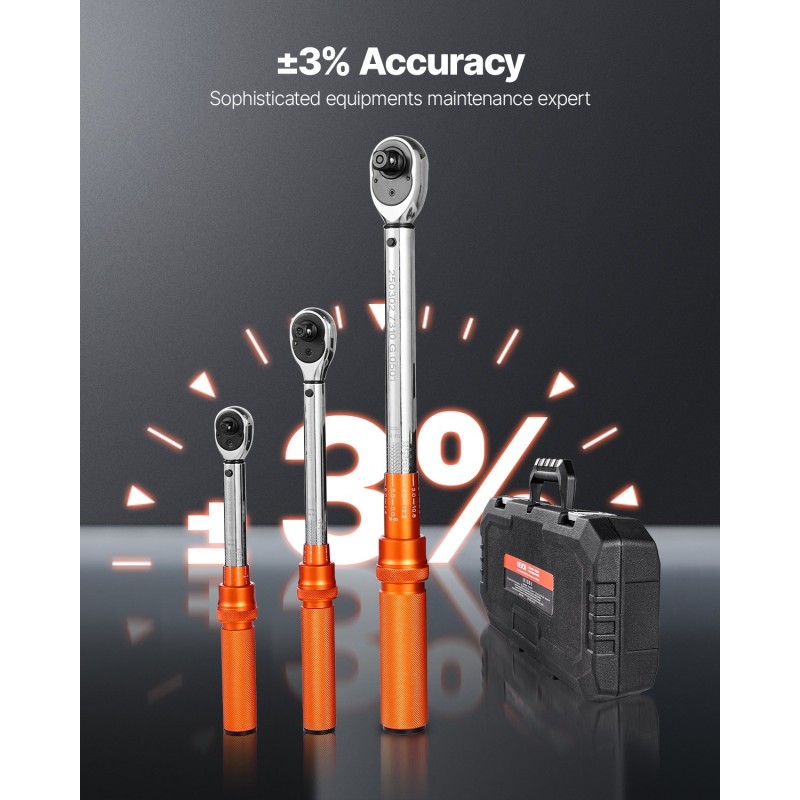 Momenttiavainsarja 3-osainen 1/4 3/8 1/2 tuumaa polkupyörän huoltoon