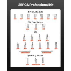 Momenttiavainsetti 3/8-tuumainen 5–60 Newtonmetriä kaksisuuntainen 72-hampainen hylsyineen