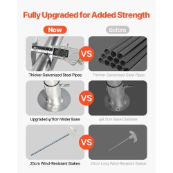 Ulkosäilytyssuoja galvanoitu teräsrunko PE-muovi rullattava ovi tuuletusaukot 245×245×227 cm harmaa