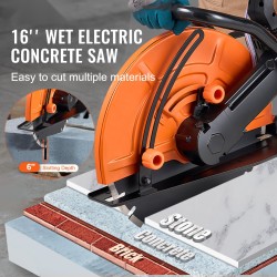 Sähköinen betonisaha 16 tuuman terällä 3200 wattia märkä ja kuiva