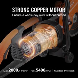 Sähköinen betonisaha 180 mm terä 2000 W 63 mm leikkaussyvyys