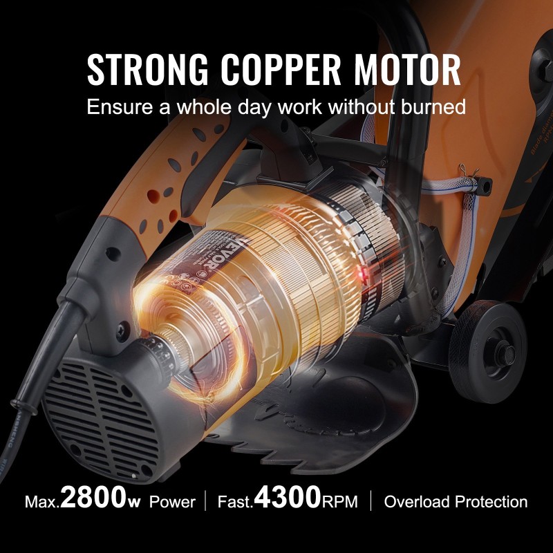 Sähköinen betonisaha 35,5 cm vesipumpulla märkä ja kuivakatkaisu