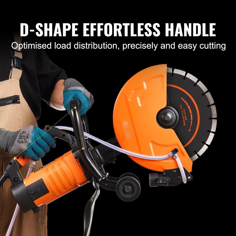 Sähköbetonisaha terän halkaisija 305 mm märkäleikkaus 2800 W 114 mm leikkuusyvyys