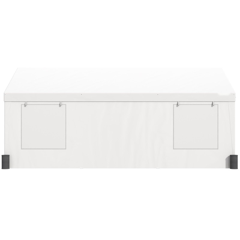 Autoteltta sinkitty teräsrunko 3,7 x 6,1 m irrotettavat sivuseinät rullattavat ikkunat vedenpitävä