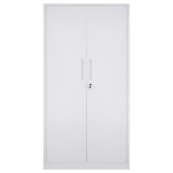 Teräksinen lukittava säilytyskaappi 800 400 1800 mm 2 magneettista ovea 4 säädettävää hyllyä