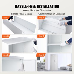 Teräksinen lukittava säilytyskaappi 800×400×1800 mm 2 magneettista ovea 4 säädettävää hyllyä