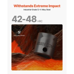 Iskuhylsysarja kromi-vanadiiniteräs 1/2 tuuman 26 osaa 10–36 mm matala 6-kulmainen säilytyslaukulla