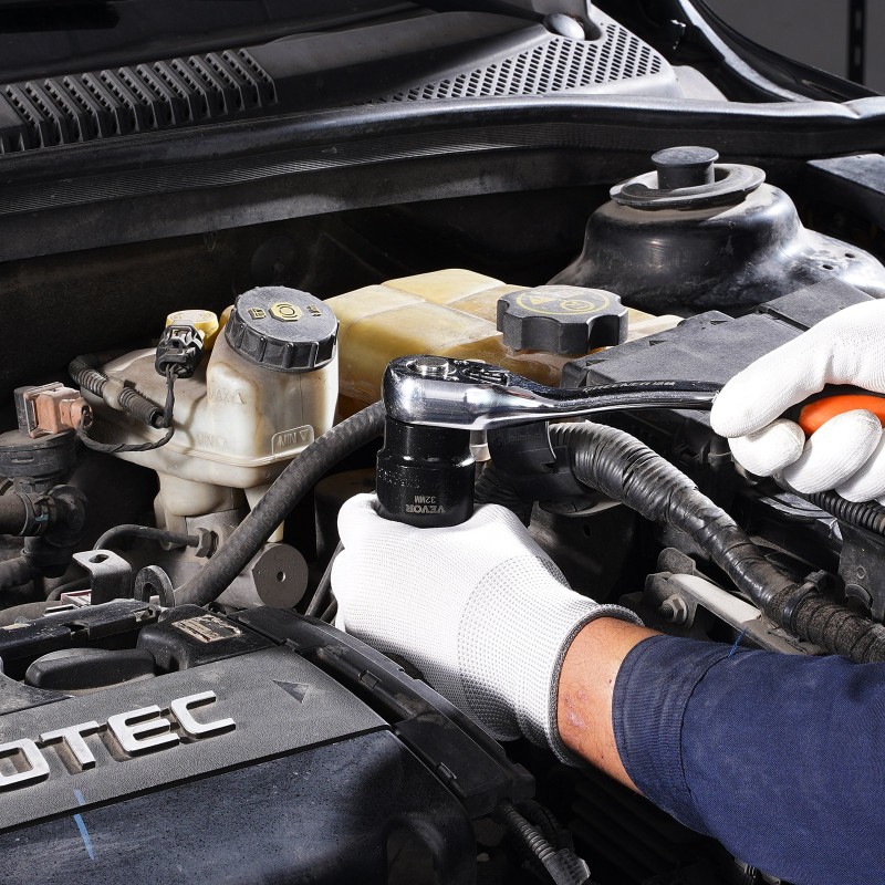 Iskuhylsysarja kromi-vanadiiniteräs 1/2 tuuman 26 osaa 10–36 mm matala 6-kulmainen säilytyslaukulla