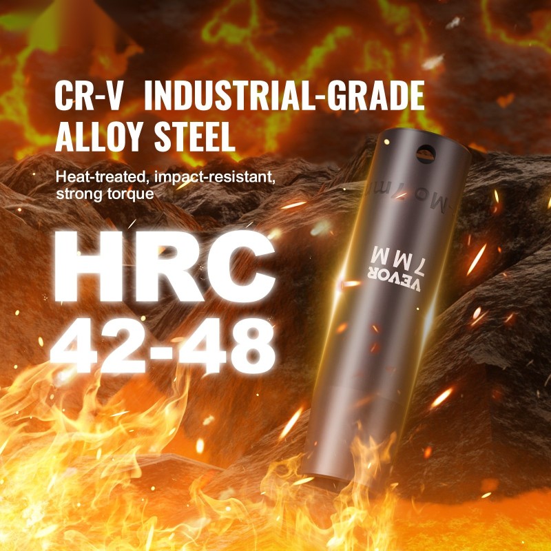 Iskuhylsysarja 65 osaa 1/2 tuuman vetoon Cr-V-seosteräs SAE 3/8–1-1/4 10–24 mm