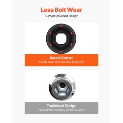 Iskihylsysarja kromivanadiiniteräs syvät 6-kulmaiset 1/2 tuuman vetoneliö 26 hylsyä 10–36 mm