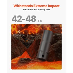 Hylsysarja kromivanadiiniterästä 1/2 tuuman vetokoko 38 hylsyä 9–30 mm