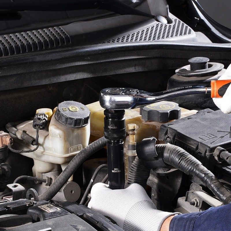 Hylsysarja kromivanadiiniterästä 1/2 tuuman vetokoko 38 hylsyä 9–30 mm