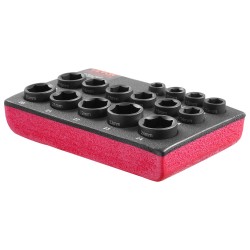 Iskuhylsysarja 15-osainen metrinen 10–24 mm 6-kulmainen CR-MO-seosteräs lyhyt autonhuoltoon