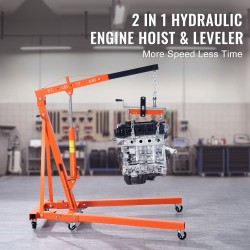 Moottorin kuormantasaaja teräsrunko 2 tonnia taittuva 6 pyörää