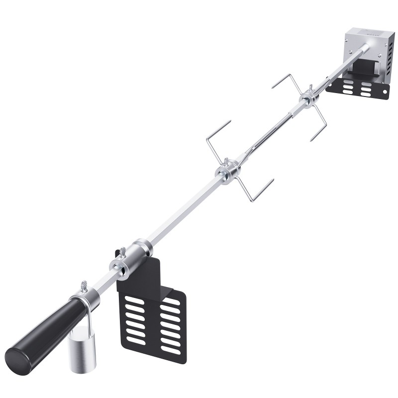 Grillin vartaasarja ruostumatonta terästä 81–100 cm 12 kg kaasu ja hiiligrilleihin