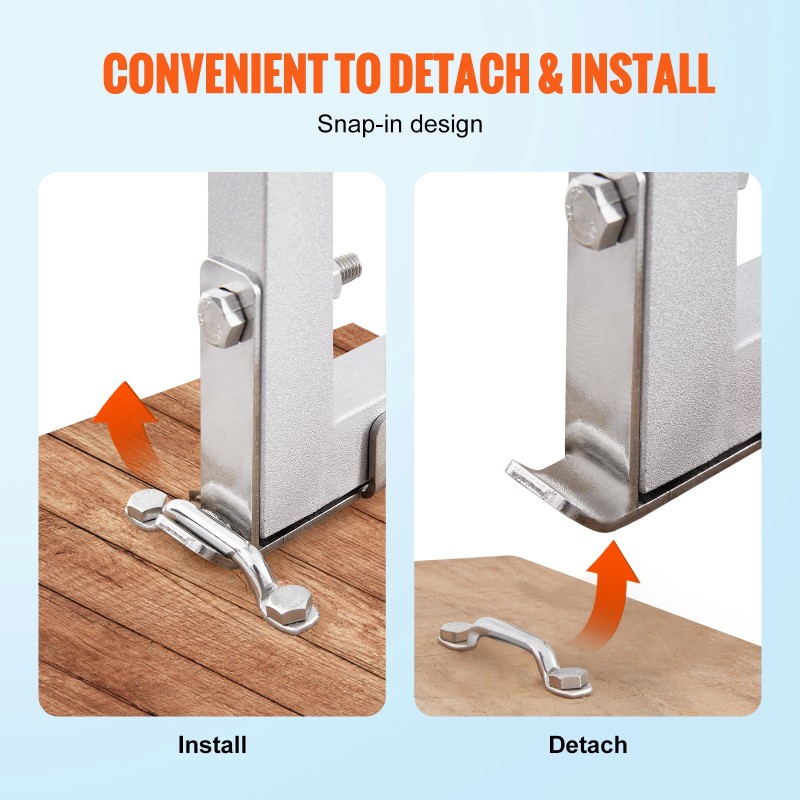 Irrotettava 3-portainen laituri- ja venetikas alumiiniseoksesta leveät 3,1 tuuman askelmat 500 paunan enimmäiskuormitus