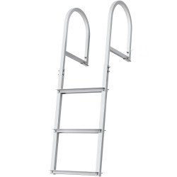 Irrotettava 3-portainen laituri- ja venetikas alumiiniseoksesta leveät 3,1 tuuman askelmat 500 paunan enimmäiskuormitus