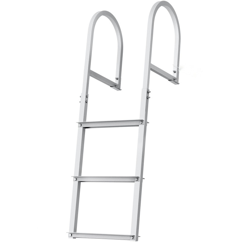 Irrotettava 3-portainen laituri- ja venetikas alumiiniseoksesta leveät 3,1 tuuman askelmat 500 paunan enimmäiskuormitus