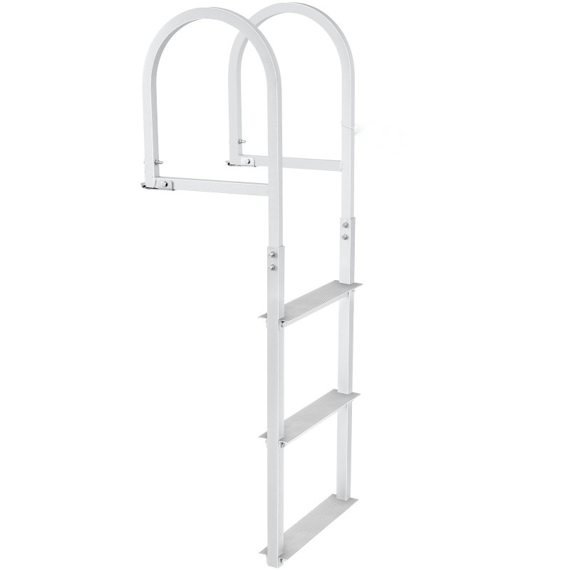 Irrotettava 3-portainen laituri- ja venetikas alumiiniseoksesta leveät 3,1 tuuman askelmat 500 paunan enimmäiskuormitus