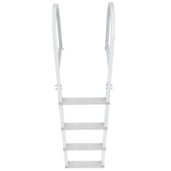 Laituri ja venetikas irrotettava alumiininen neljä askelmainen leveillä liukuesteaskelmilla