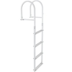 Laituri- ja venetikas irrotettava alumiininen neljä-askelmainen leveillä liukuesteaskelmilla