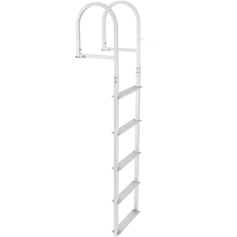 Irrotettava 5-askelmainen alumiiniseos laituritikas liukastumista estävillä askelmilla 500 paunan kantavuus