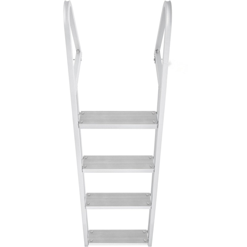 Irrotettava 4-askelmainen laituritikas veneille alumiiniseosrunko 4-tuumaiset askelmat liukuesteillä 350 paunan kantavuus