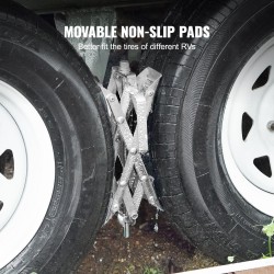 X-muotoinen hiiliteräs pyörävakaaja 2 kpl renkaiden väli 3,8–25,4 cm säilytyslaukku ja räikkäavain