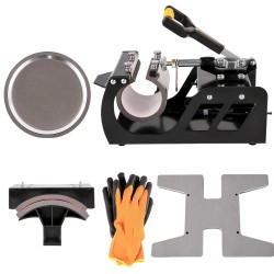 Lämpöprässi kuusi toimintoa 29x38 cm teflonpinnoitettu levy 1000W