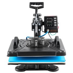 Lämpöprässi teflonpinnoitettu 30 x 38 cm 10 in 1 1000 W 360 asteen kääntyvä