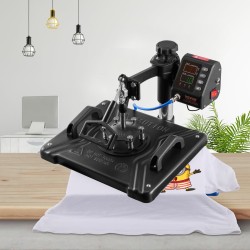 Lämpöprässi teflonpinnoitettu 30 x 38 cm 10-in-1 1000 W 360 asteen kääntyvä