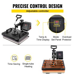 34 tuuman vinyylileikkuri ja monitoiminen 5-osainen lämpöprässi 29x38 cm ohjelmistolla