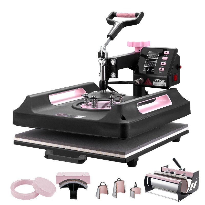 Lämpöprässi 8-toiminen muovi alumiiniseos 380x380 mm musta