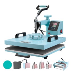 Lämpöprässi peltilevy alumiiniseos 380 x 380 mm 8-osainen lisäosilla T-paitoihin mukeille lippiksiin