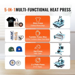 Monitoiminen lämpöprässi 12 x 15 tuuman levy digitaalinen säädettävä vihreä