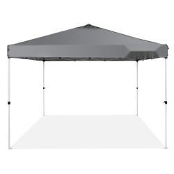 Pop up katos 304 8 x 304 8 cm 250D PU hopeapinnoitettu tummanharmaa hiiliteräsrunko